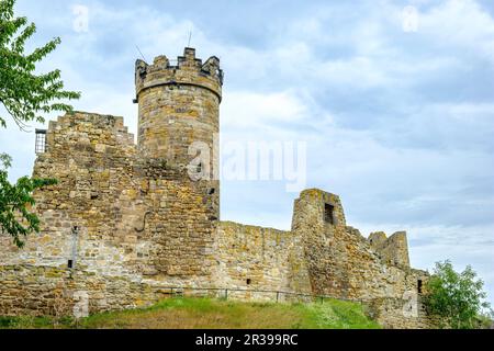 Château de Mühlburg, l'un des fameux châteaux de Drei Gleichen à Mühlberg, municipalité de Drei Gleichen, Thuringe, Allemagne. Banque D'Images