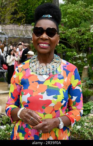 Floella Benjamin, Press Day, RHS Chelsea Flower Show, Royal Hospital, Londres, Royaume-Uni Banque D'Images