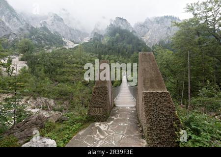 Pont suspendu près de Hintersee Banque D'Images