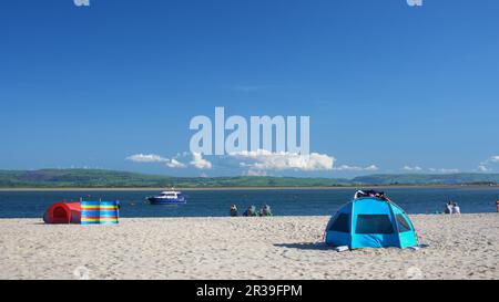 Vue depuis la plage Aberdovey Snowdonia Banque D'Images