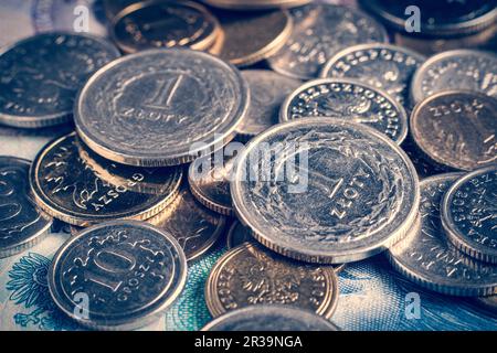 L'un deux pièces zloty Banque D'Images