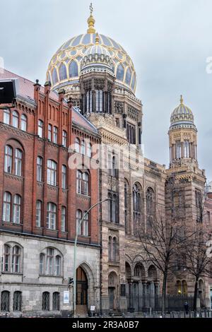 Neue Synagoge , Oranienburger Strae , Berlin, République fédérale d'Allemagne. Banque D'Images