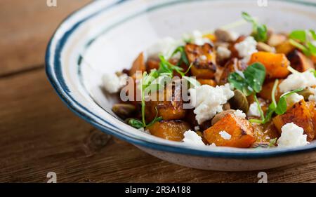 Courge musquée rôtie avec feta Banque D'Images