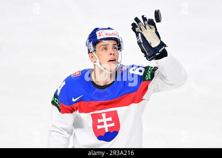 Riga, Lettonie. 23rd mai 2023. Patrik Koch (SVK) en action pendant le Championnat du monde de hockey sur glace de l'IIHF, groupe B match Slovaquie contre Norvège, sur 23 mai 2023, à Riga, Lettonie. Crédit : David Tanecek/CTK photo/Alay Live News Banque D'Images