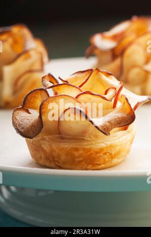 Tartes aux pommes roses Banque D'Images