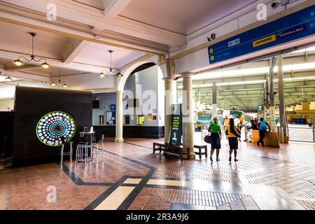 Pretoria, Afrique du Sud - 07 novembre 2014 : Pop Up Coffee Shop at Train Station Banque D'Images