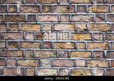 Texture d'arrière-plan de mur en brique rouge et orange pour le design Banque D'Images