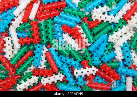 Arrière-plan de texture des pièces de créateur pour enfants colorés. Prise de vue macro Banque D'Images