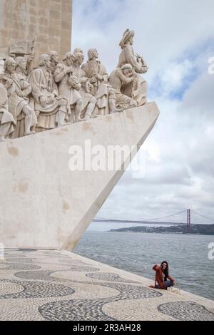 Monument aux découvertes , -Monument aux découvertes-, construit en 1960, Belém, Lisbonne, Portugal. Banque D'Images