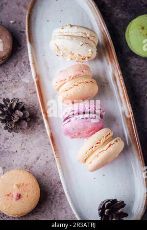 Macarons colorés Banque D'Images