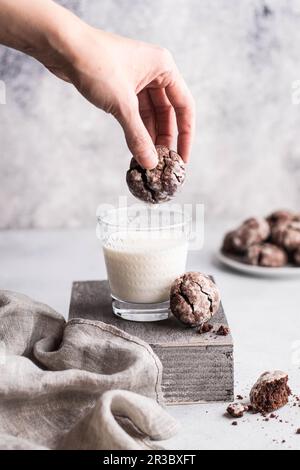 Trempette de biscuits au chocolat sans gluten Banque D'Images