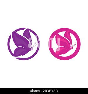 Beauté papillon vecteur icône animal design Illustration de Vecteur