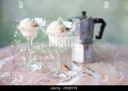 Affogato al caffè Banque D'Images