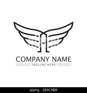 Modèle de conception d'illustration de symbole d'icône de vecteur de logo Wings Illustration de Vecteur