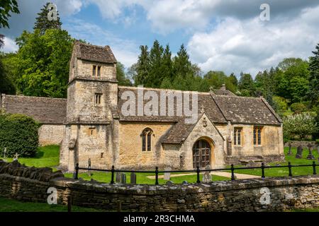 Eglise St Margare, Bagendon, dans le quartier Cotswold de Gloucestershire, Angleterre, Royaume-Uni Banque D'Images