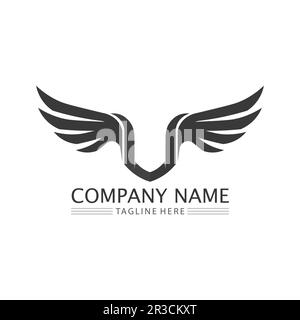 Modèle de logo Falcon Wings conception d'illustration vectorielle Illustration de Vecteur