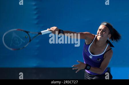 Heather Watson remporte le deuxième match tennis - Australian Open - Grand Chelem - Melbourne Park 2013 - Melbourne - Australie - mercredi 16th janvier Banque D'Images