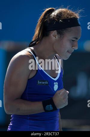 Heather Watson remporte le deuxième match tennis - Australian Open - Grand Chelem - Melbourne Park 2013 - Melbourne - Australie - mercredi 16th janvier Banque D'Images