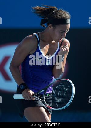 Heather Watson remporte le deuxième match tennis - Australian Open - Grand Chelem - Melbourne Park 2013 - Melbourne - Australie - mercredi 16th janvier Banque D'Images