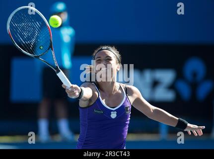 Heather Watson remporte le deuxième match tennis - Australian Open - Grand Chelem - Melbourne Park 2013 - Melbourne - Australie - mercredi 16th janvier Banque D'Images