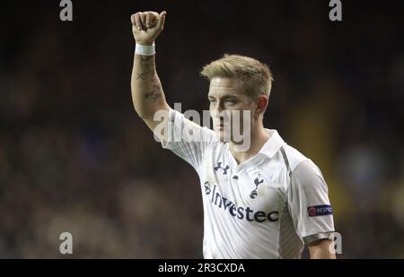 Lewis Holtby de Tottenham Hotspur. Les espions battent Lyon 2:1Tottenham Hotspur 14/02/13 Tottenham Hotspur V Olympique Lyonnais 14/02/13 UEFA Europa League Pho Banque D'Images