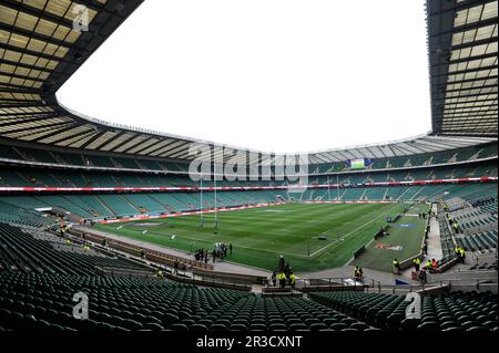 Vue générale du stade de Twickenham avant le match des RBS 6 entre l'Angleterre et la France à Twickenham le samedi 23rd février 2013 (photo par RO Banque D'Images