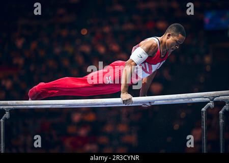 Joe Fraser participant aux Championnats d'Europe de gymnastique de Munich 2022. Banque D'Images