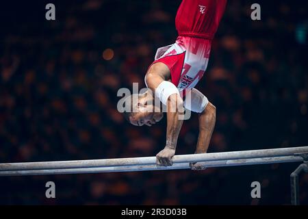 Joe Fraser participant aux Championnats d'Europe de gymnastique de Munich 2022. Banque D'Images