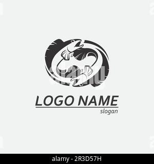 Channa Snakehead Fish, Predator Fish, animal design sous-marin, logo, et illustration Illustration de Vecteur