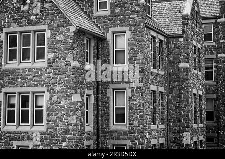 B&W Cascades of Time Garden Banff Alberta Banque D'Images