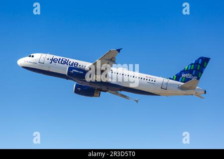 Avion JetBlue Airbus A320 aéroport de Los Angeles Banque D'Images