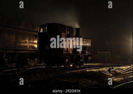 '1369' sur le hangar à Buckfastleigh avec '3205'. Banque D'Images