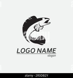 Channa Snakehead Fish, Predator Fish, animal design sous-marin, logo, et illustration Illustration de Vecteur