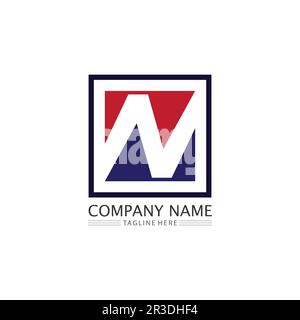 Lettre du logo N. Illustration de Vecteur