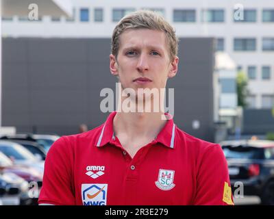 Le nageur allemand Florian Wellbrock SC Magdeburg au revoir pour les Jeux Olympiques de Tokyo 2021 Banque D'Images