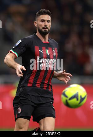 Milan, Italie, 20th mai 2023. Olivier Giroud de l'AC Milan pendant la série Un match à Giuseppe Meazza, Milan. Le crédit photo devrait se lire: Jonathan Moscrop / Sportimage Banque D'Images