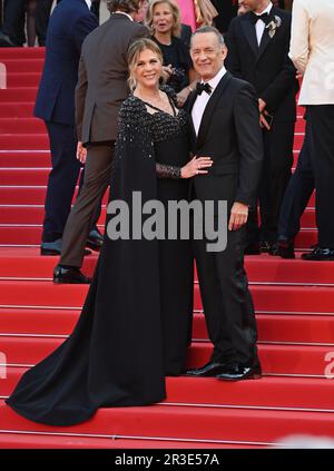 Cannes, France. 23rd mai 2023. CANNES, FRANCE. 23 mai 2023 : Rita Wilson et Tom Hanks à la première de la ville astéroïde au Festival de Cannes 76th. Crédit photo : Paul Smith/Alamy Live News Banque D'Images