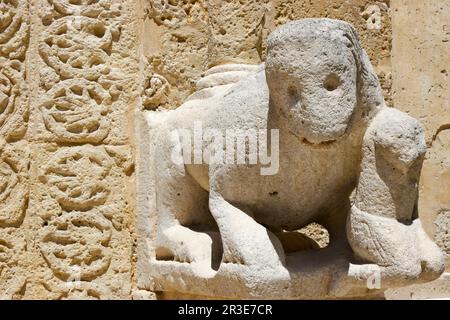 Détails de la cathédrale de Matera, Cattedrale di Maria Santissima della Bruna e Sant'Eustache, dans la région Basilicate en Italie Banque D'Images