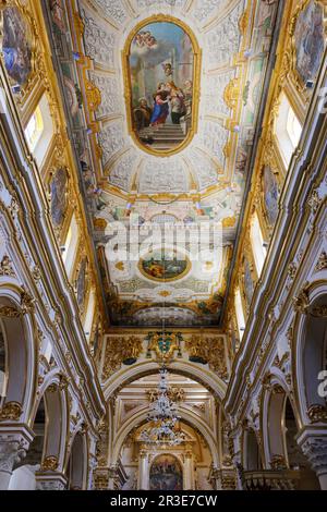 Détails de la cathédrale de Matera, Cattedrale di Maria Santissima della Bruna e Sant'Eustache, dans la région Basilicate en Italie Banque D'Images