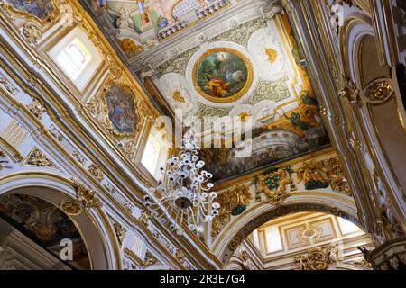 Détails de la cathédrale de Matera, Cattedrale di Maria Santissima della Bruna e Sant'Eustache, dans la région Basilicate en Italie Banque D'Images