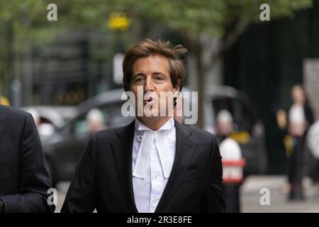 Davis Sherborne QC, Barrister de haut niveau dans l'épicentre juridique du système judiciaire, à la Cour royale de justice, centre de Londres, Angleterre, Royaume-Uni Banque D'Images