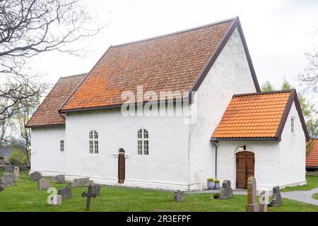 Église Giske (Giske Kyrkje), 12th-siècle, Île Giske, Ålesund, Møre og Romsdal, Norvège Banque D'Images
