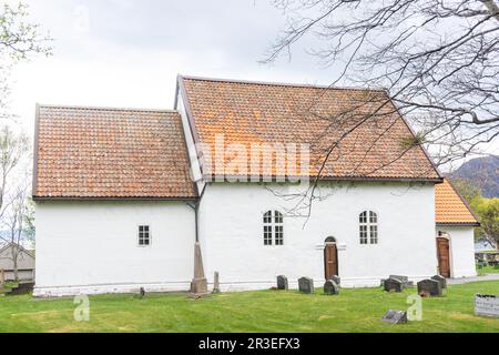 Église Giske (Giske Kyrkje), Giske, Île Giske, Ålesund, Møre og Romsdal, 12th-siècle Norvège Banque D'Images