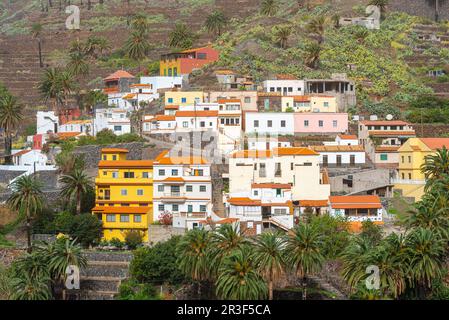 Lomo del moral est un village typique de la Valle Gran Rey Banque D'Images