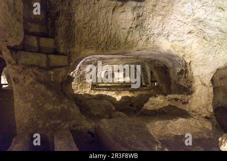 Catacombes de Saint-Paul, Rabat, Mer méditerranée, pays insulaire, Malte Banque D'Images