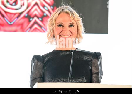 Londres, Royaume-Uni. 23rd mai 2023. Nikki Bedi est un présentateur de télévision britannique pour le Prix international de Booker 2023 au Sky Garden, Londres, Royaume-Uni. Crédit : voir Li/Picture Capital/Alamy Live News Banque D'Images