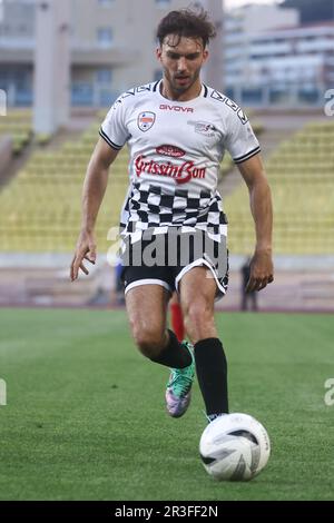 Monaco, Monaco. 23rd mai 2023. Monaco, 23 mai 2023. Pierre Gasly d'Alpine joue un match de football de charité au stade Louis II de Monaco sur 23 mai 2023. Le World Stars football Match a eu lieu mardi soir avant le Grand Prix de Monaco de Formule 1 et a été joué par l'équipe de pilotes, dont F1 pilotes, et le Star Team MC. Cette année marque l'organisation 30th de l'événement caritatif. Credit: Beata Zawrzel/Alay Live News Banque D'Images