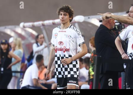 Monaco, Monaco. 23rd mai 2023. Monaco, 23 mai 2023. Andrea Kimi Antonelli joue un match de football de charité au stade Louis II de Monaco sur 23 mai 2023. Le World Stars football Match a eu lieu mardi soir avant le Grand Prix de Monaco de Formule 1 et a été joué par l'équipe de pilotes, dont F1 pilotes, et le Star Team MC. Cette année marque l'organisation 30th de l'événement caritatif. Credit: Beata Zawrzel/Alay Live News Banque D'Images