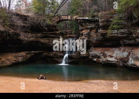 Upper Falls, Old Man's Cave Banque D'Images