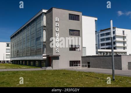 Le Bauhaus Dessau en Saxe Anhalt Allemagne Banque D'Images